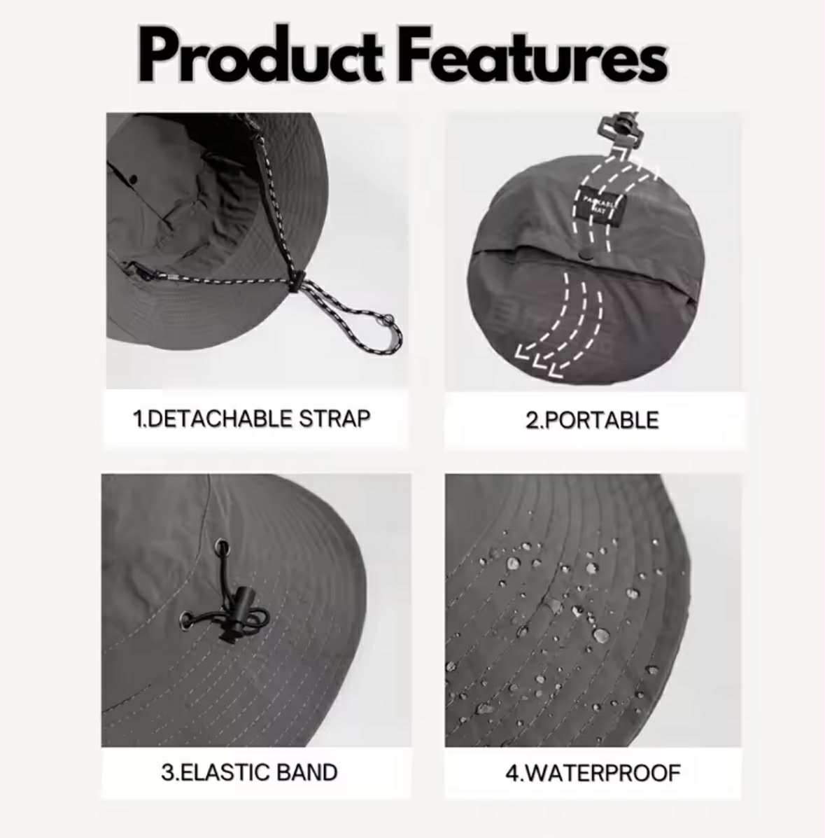 Foldable Waterproof Bucket Hat